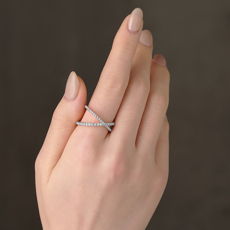 EI008]Ptダイヤモンド/インデックスリング(プラチナ): Hyacca | IMAYO