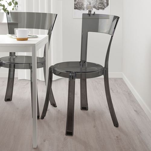 STEIN transparent grey plastic chair - 40508596 | IKEA