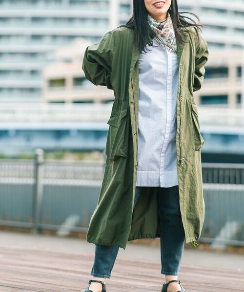 セール】 SHIPS any:〈ウォッシャブル〉スタンドカラー ポケット