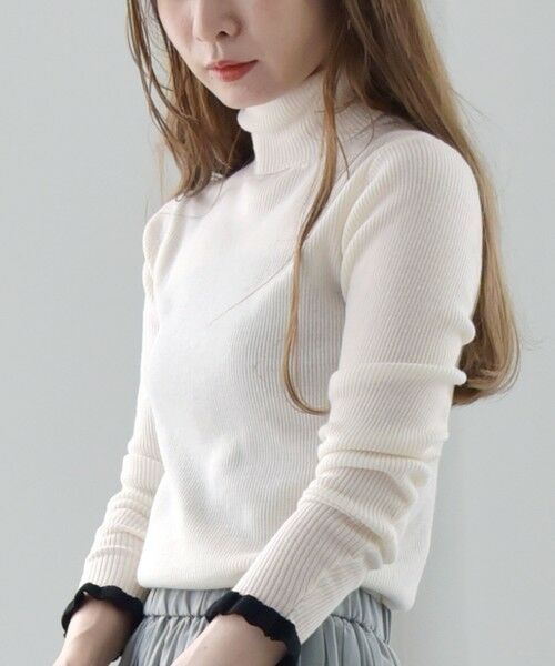 セール】 quaranciel:〈手洗い可能〉ウール フリル スリーブ