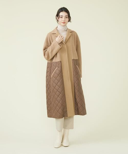 セール】 異素材ドッキングロングコート （その他アウター）｜Sybilla