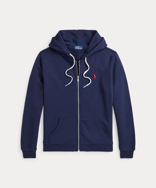 コットン フリース フルジップ フーディ （パーカー）｜POLO RALPH