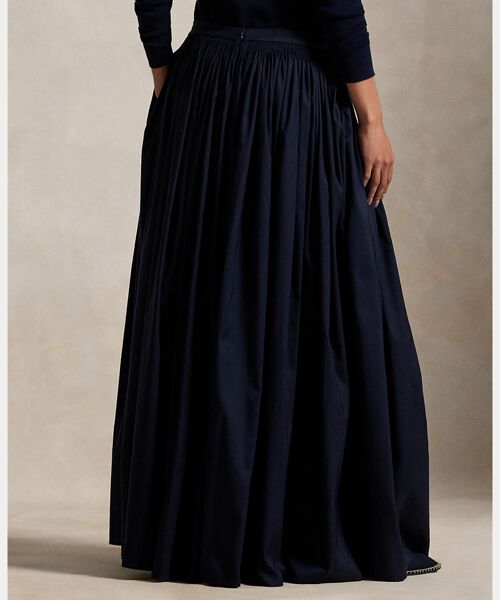 セール】 コットンシルク ファイユ マキシスカート （ロング・マキシ丈
