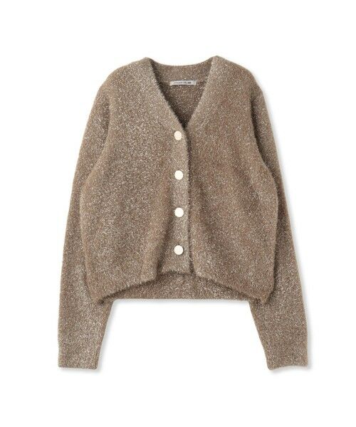 セール】 ラメフェザーニットカーディガン≪手洗い可能