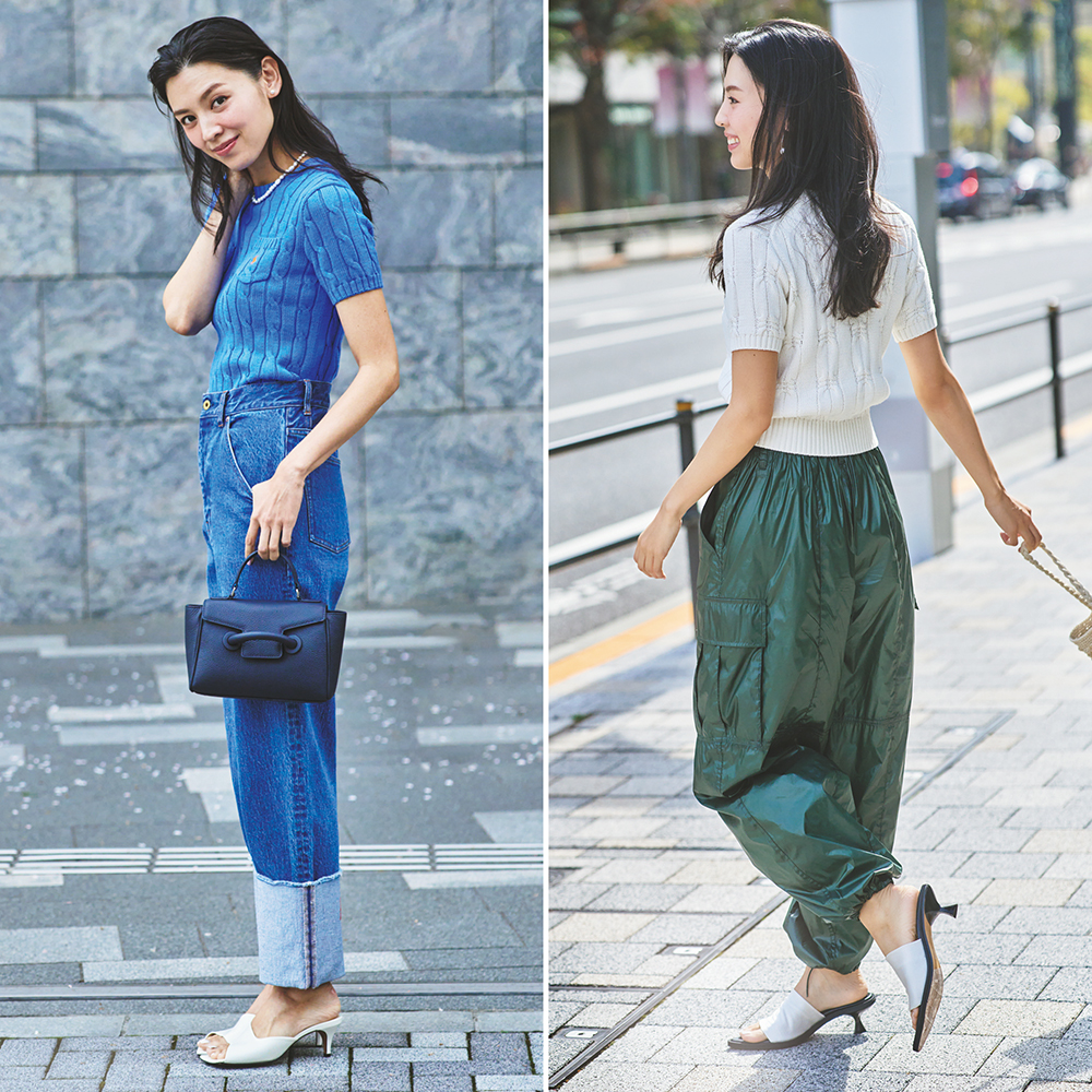 Tシャツより上品見え『半袖ケーブルニット』3選！旬ボトムスとも好相性