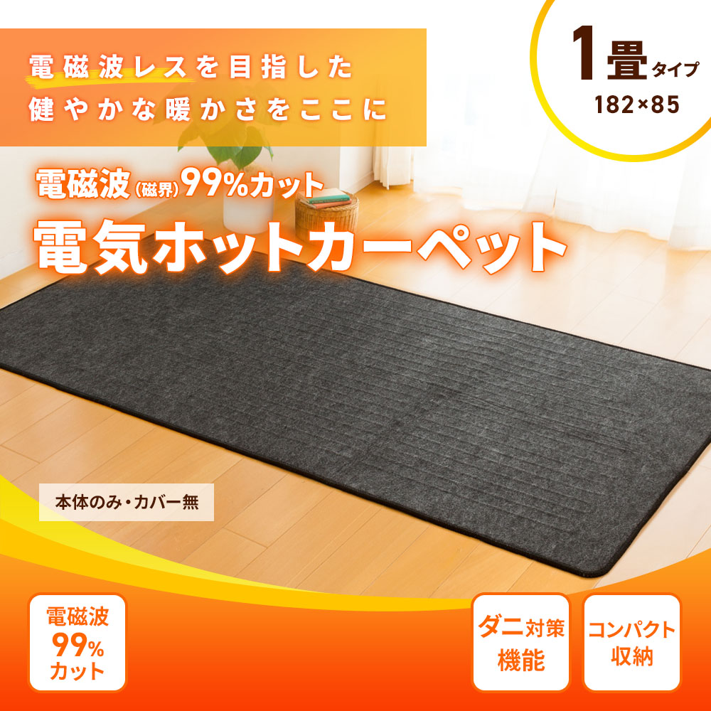 電磁波（磁界）99％カット電気カーペット 1畳用・本体のみ｜電磁波対策