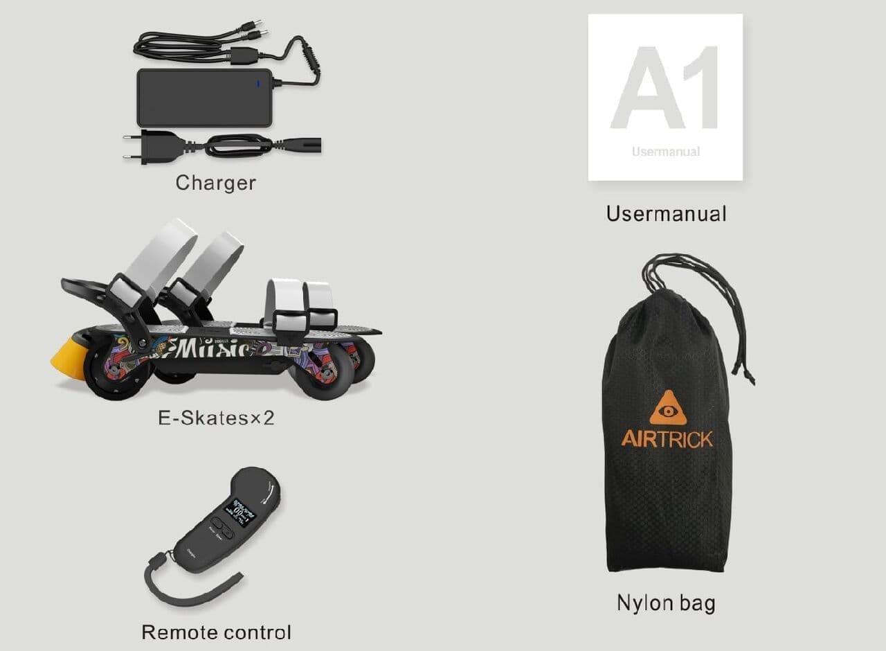 スニーカーに取り付ける電動ローラースケート Airtrick E-Skates「A1