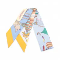 エルメス ツイリー GRANDE TENUE 馬の礼装 スカーフ シルク ブルー