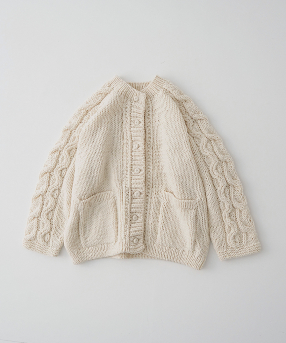 ペルーケーブルスリーブニットカーディガン｜nest Robe / CONFECT