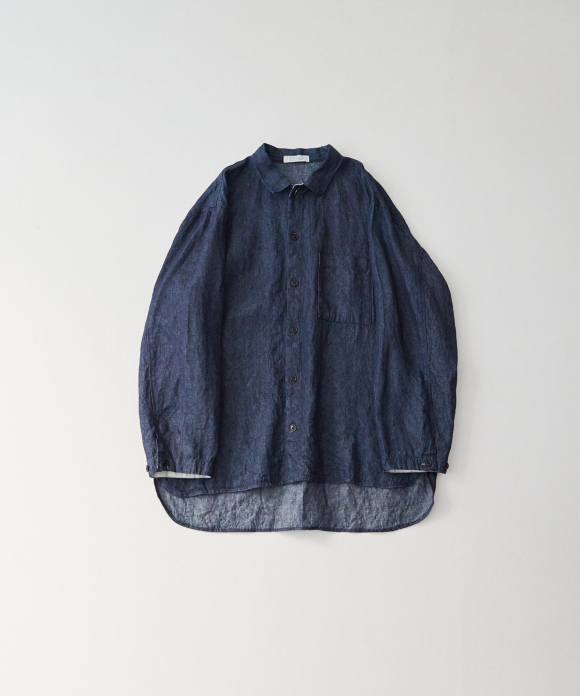 10ozリネンデニム ワークシャツ｜nest Robe / CONFECT ONLINE SHOP