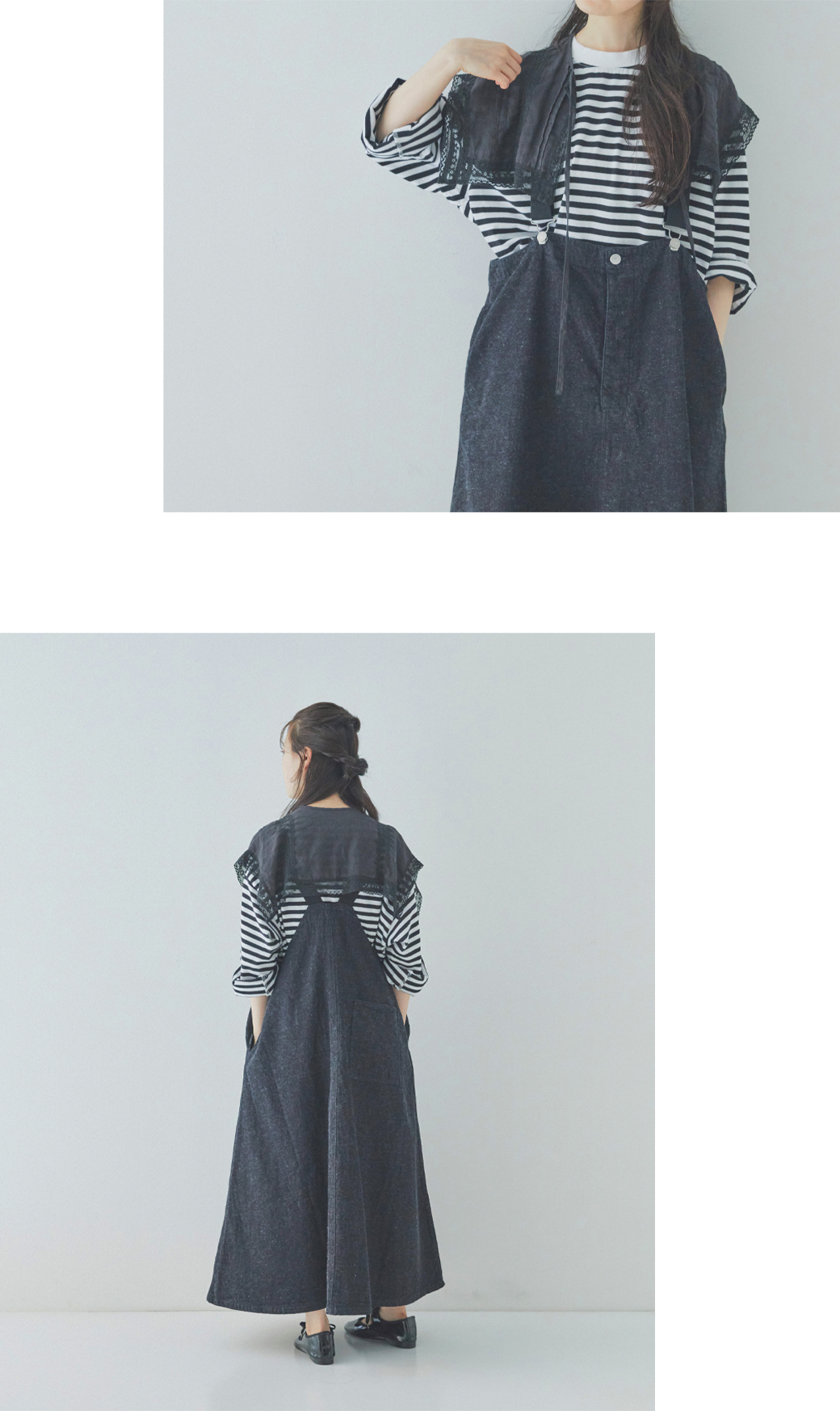WEAR with ME DENIM & CHINO JUMPER SKIRT｜nest Robe / CONFECT