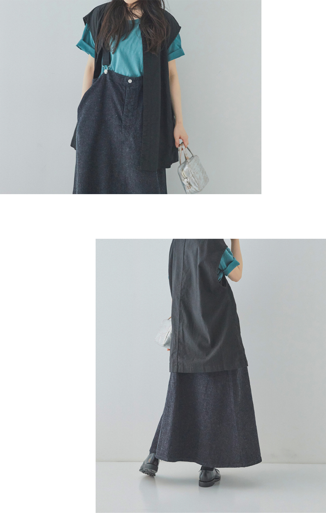 WEAR with ME DENIM & CHINO JUMPER SKIRT｜nest Robe / CONFECT