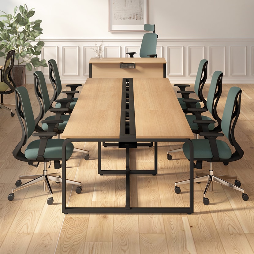 送料無料】 メティオ フリーアドレスデスク 幅3600×奥行1200×高さ720mm