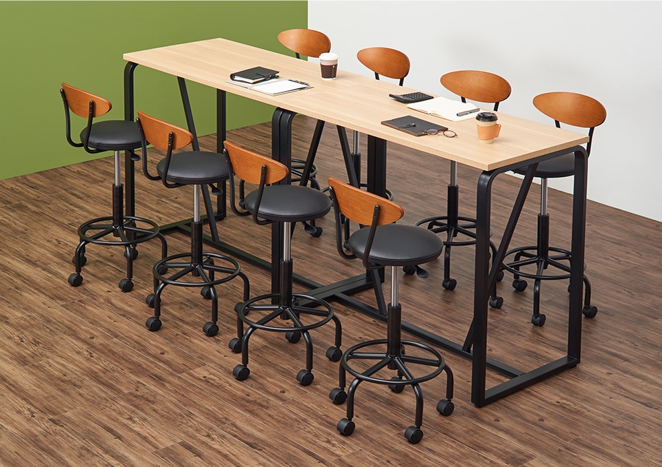 送料無料】 バースツール カウンターチェア スツール キャスター付き