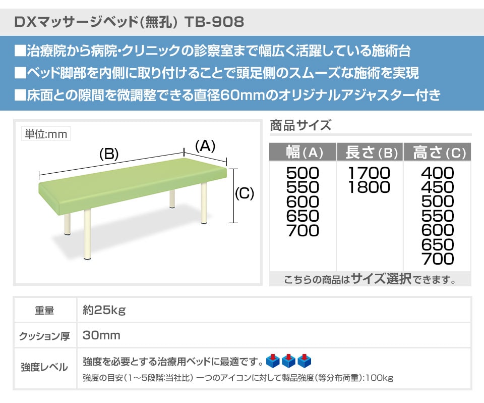 DXマッサージベッド デラックスベッドシリーズ 品番【TB-908】 送料