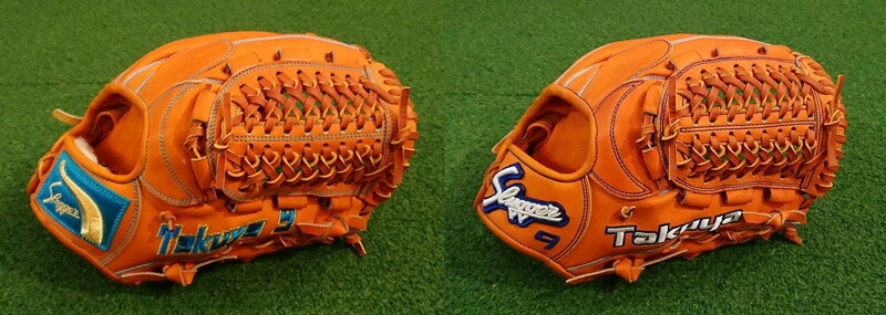 中島選手2019年レプリカグラブ オレンジ K4ラベル 久保田スラッガー