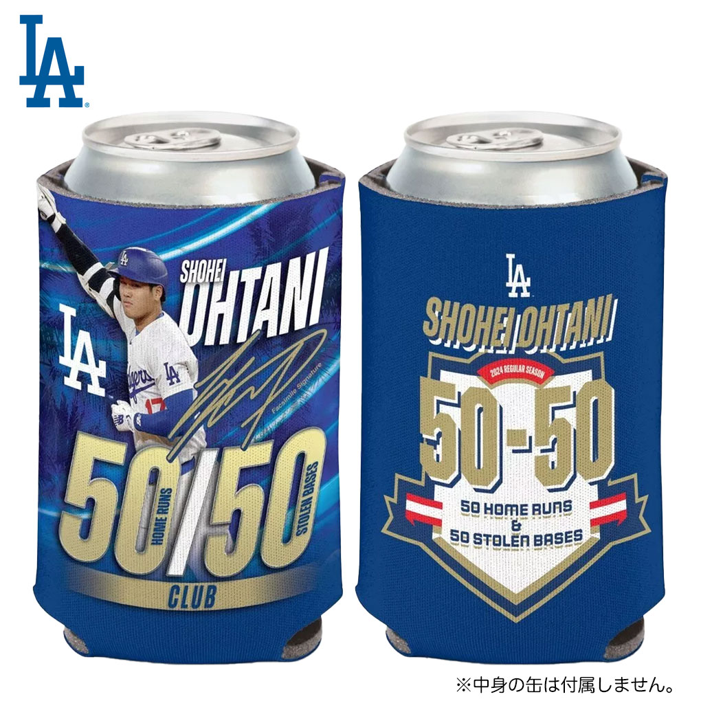 楽天市場】MLB 大谷翔平 ドジャース 50/50 缶クーラー Los Angeles