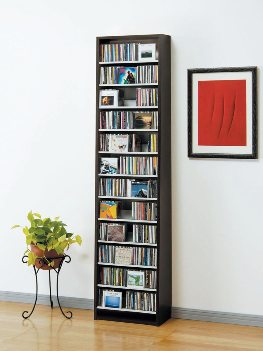 楽天市場】CDラック 幅48.5cm 12段 大量収納ストッカー （ ラック 棚