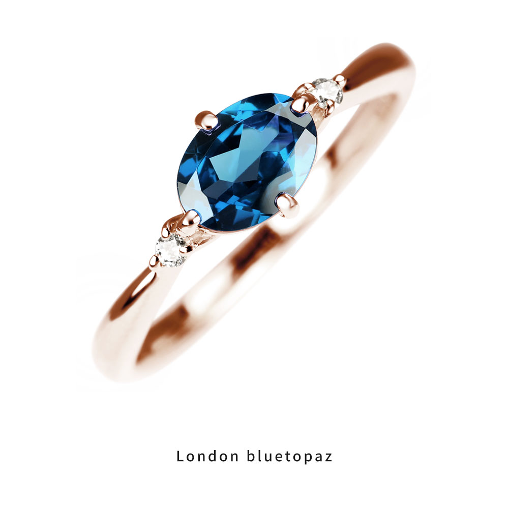 楽天市場】ロンドンブルートパーズ リング シンプル レディース 指輪