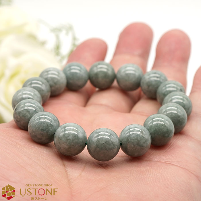 ぽんちゃんK18 ダイヤモンドブレスレット 純天然原色翡翠 本翡翠 原色