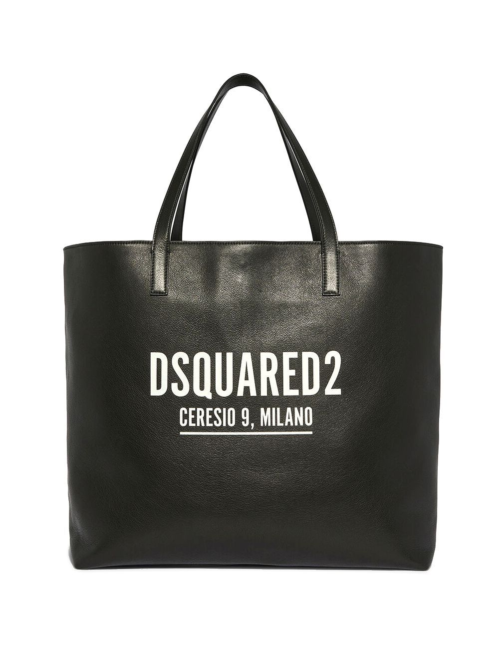 Dsquared2 オニキス スタッズ レザーバッグ トートバッグ ブラック