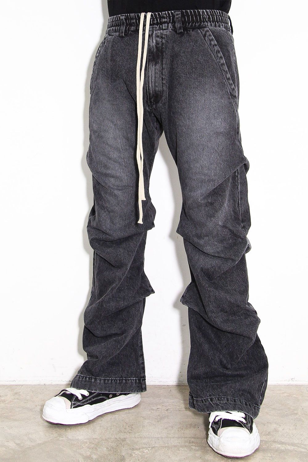 emic etic 革サスペンダーバギーパンツ emic etic 革サスペンダー