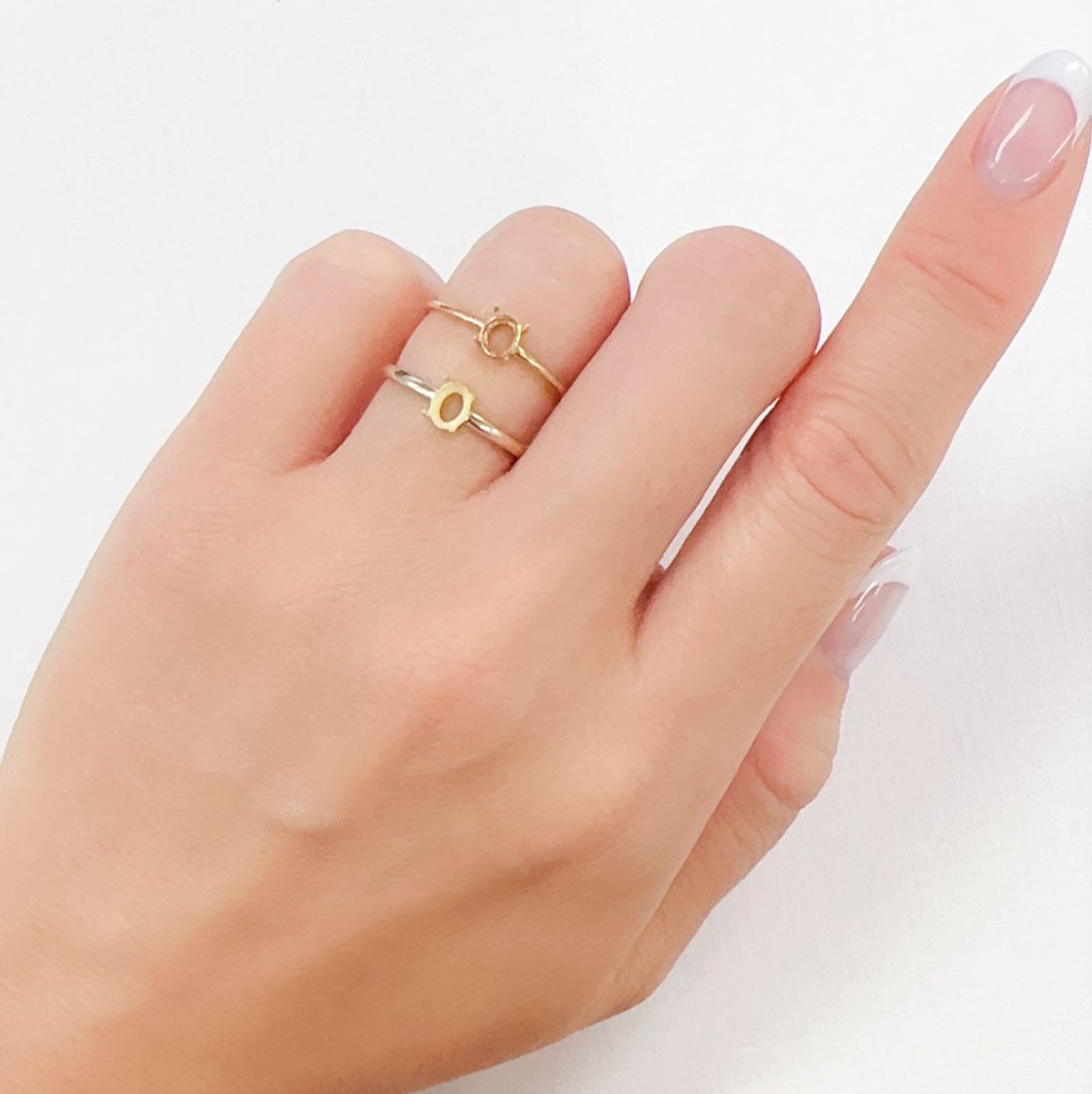 K10リング用空枠 オーバル爪留め つやあり 5×7mm用 [20084781] | TOP