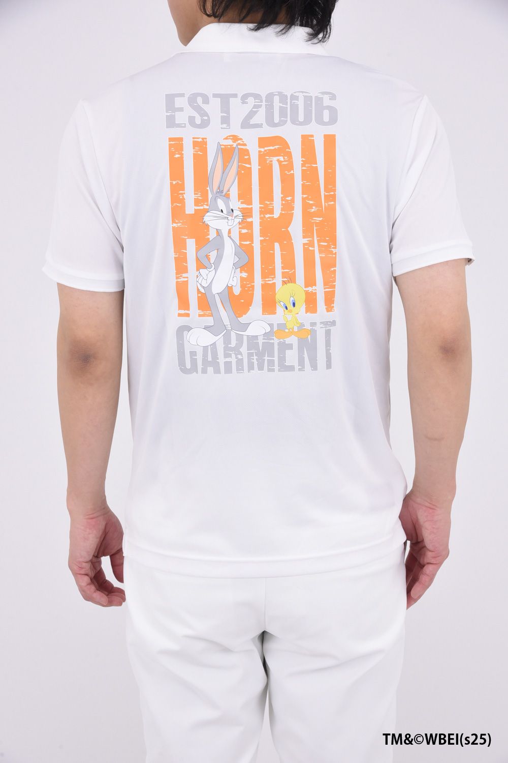 新品タグ】HORN GARMENT ホーンガーメント 切替 長袖ポロシャツ M HORN