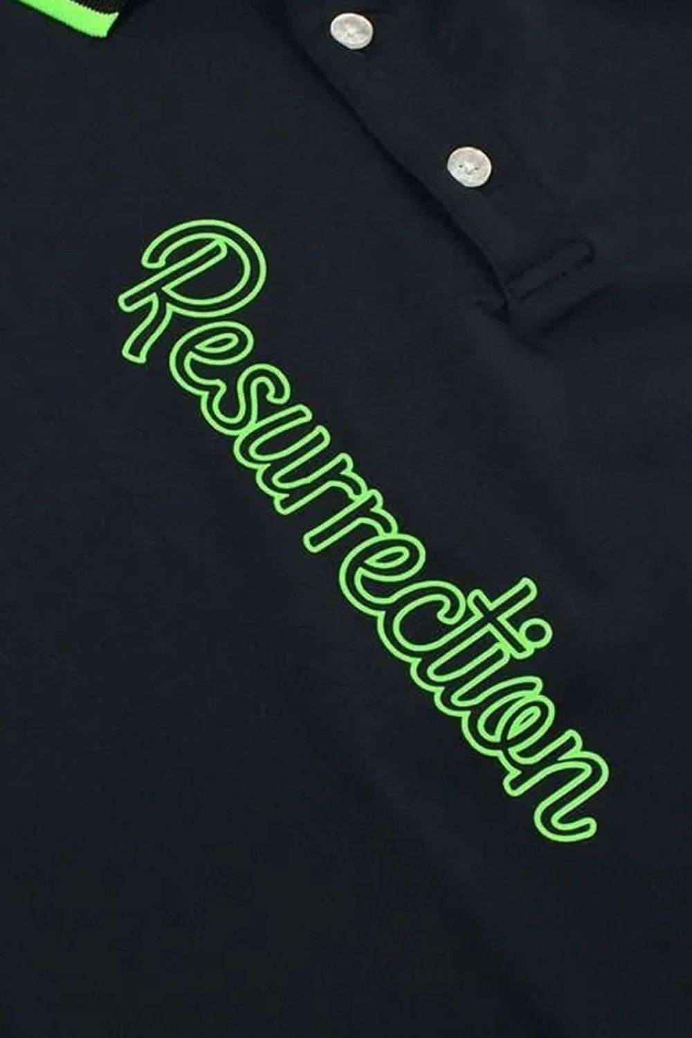 Resurrection - 【26SS】 NEON POLO / ネオン ポロシャツ (ブラック