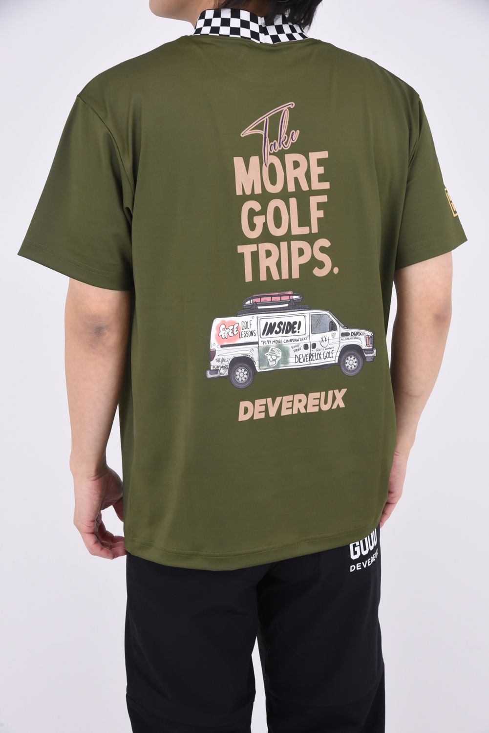 DEVEREUX GOLF - 【25SS】 MORE TRIP CHECKER RIB MOCK TEE / モア