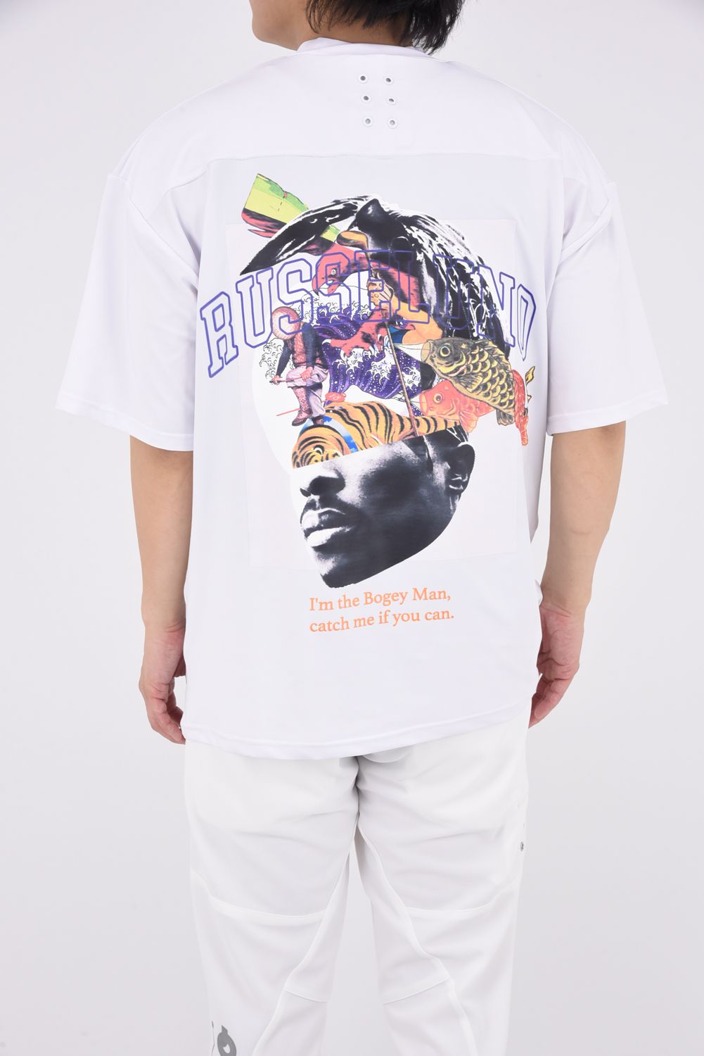 RUSSELUNO - 【25SS】 COLLAGE LOOSE MOCKNECK / ルーズフィット