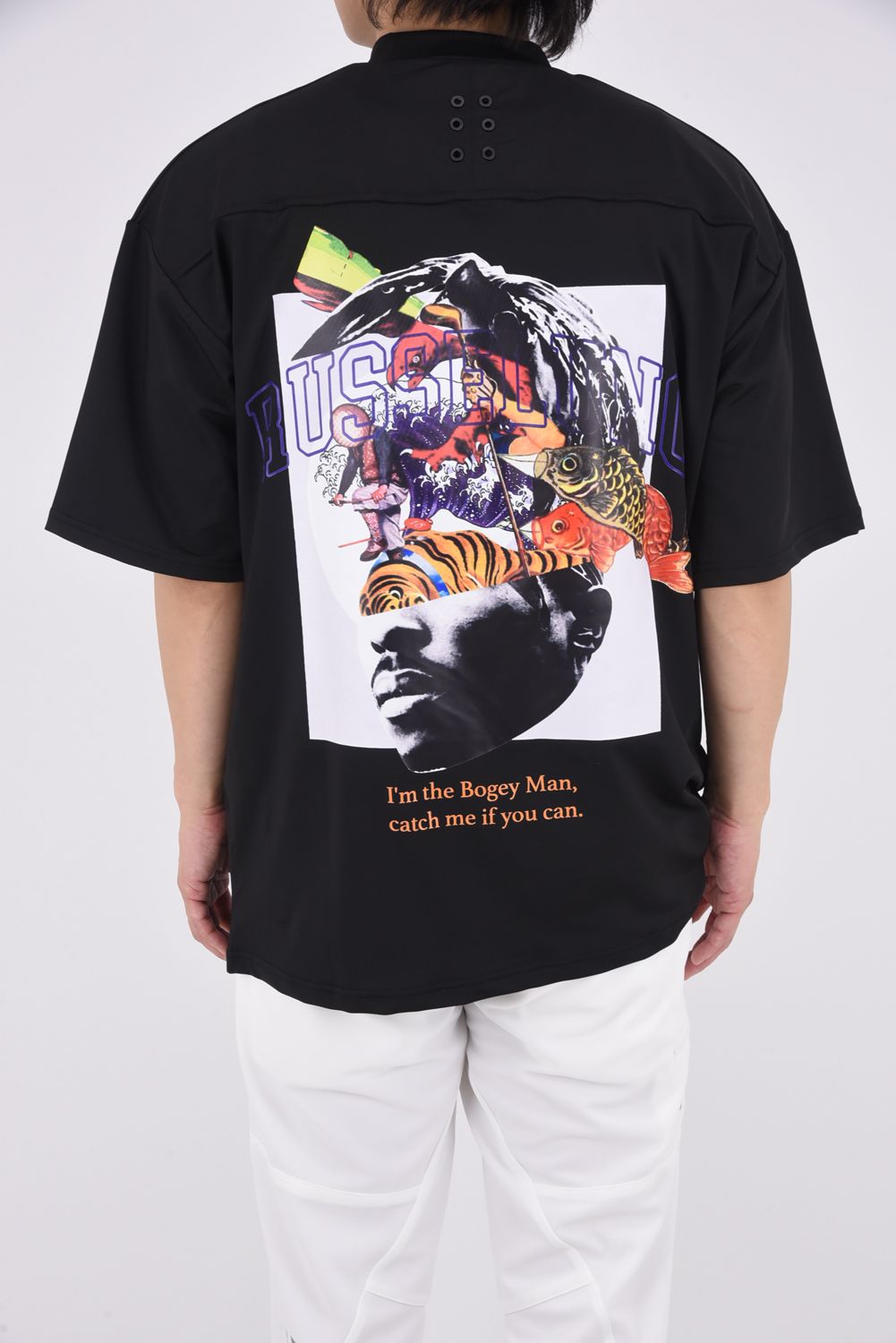 RUSSELUNO - 【25SS】 COLLAGE LOOSE MOCKNECK / ルーズフィット