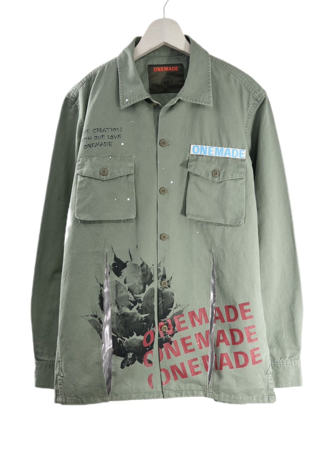 ONE MADE - 【 ミリタリーシャツ】 カーキ / UNISEX