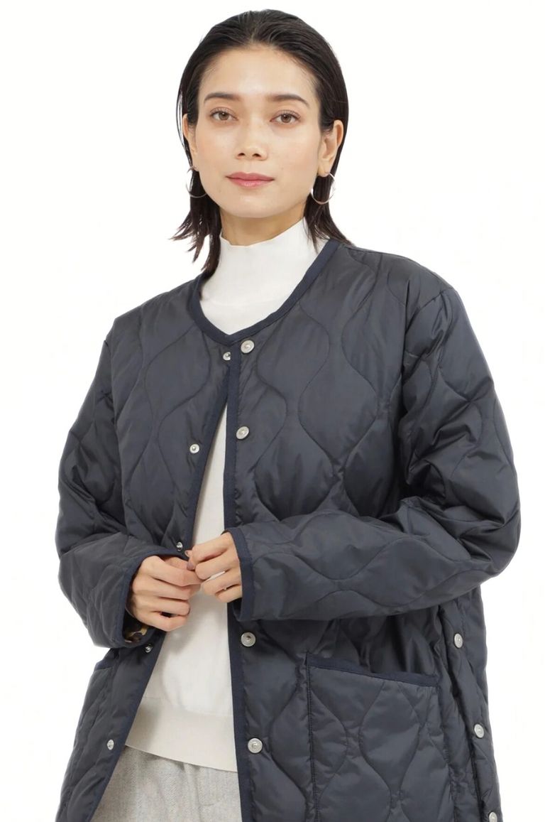 EVEX by KRIZIA - キルティングダウンジャケット (ネイビー