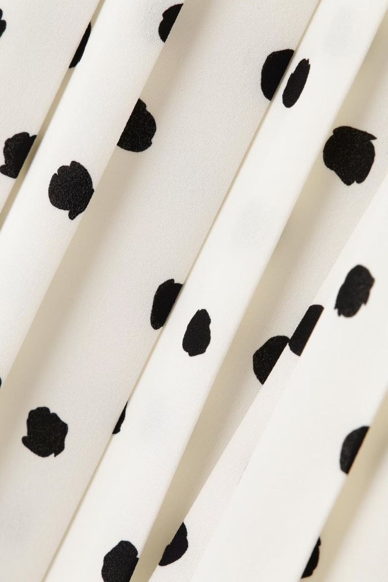 PINKY&DIANNE - ランダムドットプリーツワンピース (ホワイト