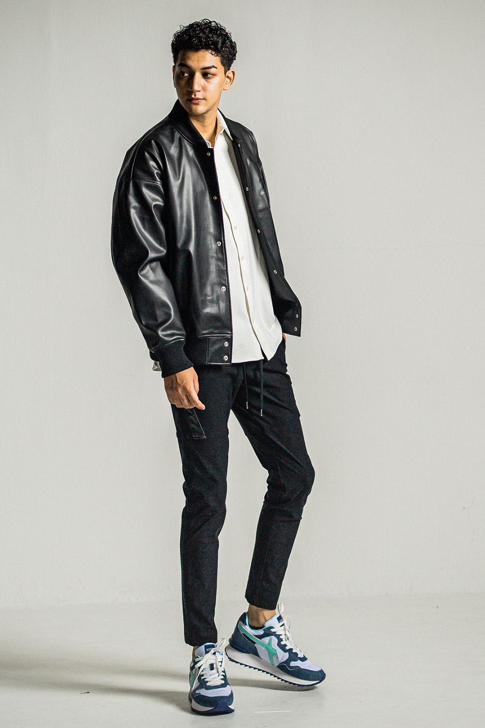 RESOUND CLOTHING - LEATHER VARSITY JACKET / レザー バーシティ