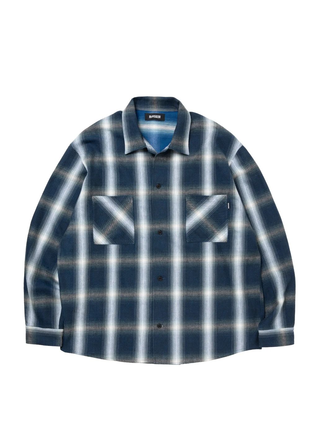 ROTTWEILER - R9 OMBRE CHECK SHIRT (BLUE) / オンブレチェック シャツ