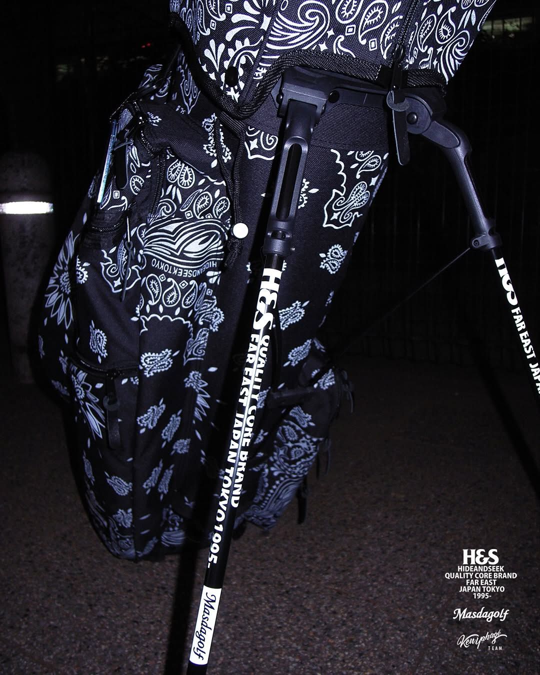 HIDE AND SEEK - × MasdaGolf × KenYahagi Golf Bag (BLACK) / ×マスダ