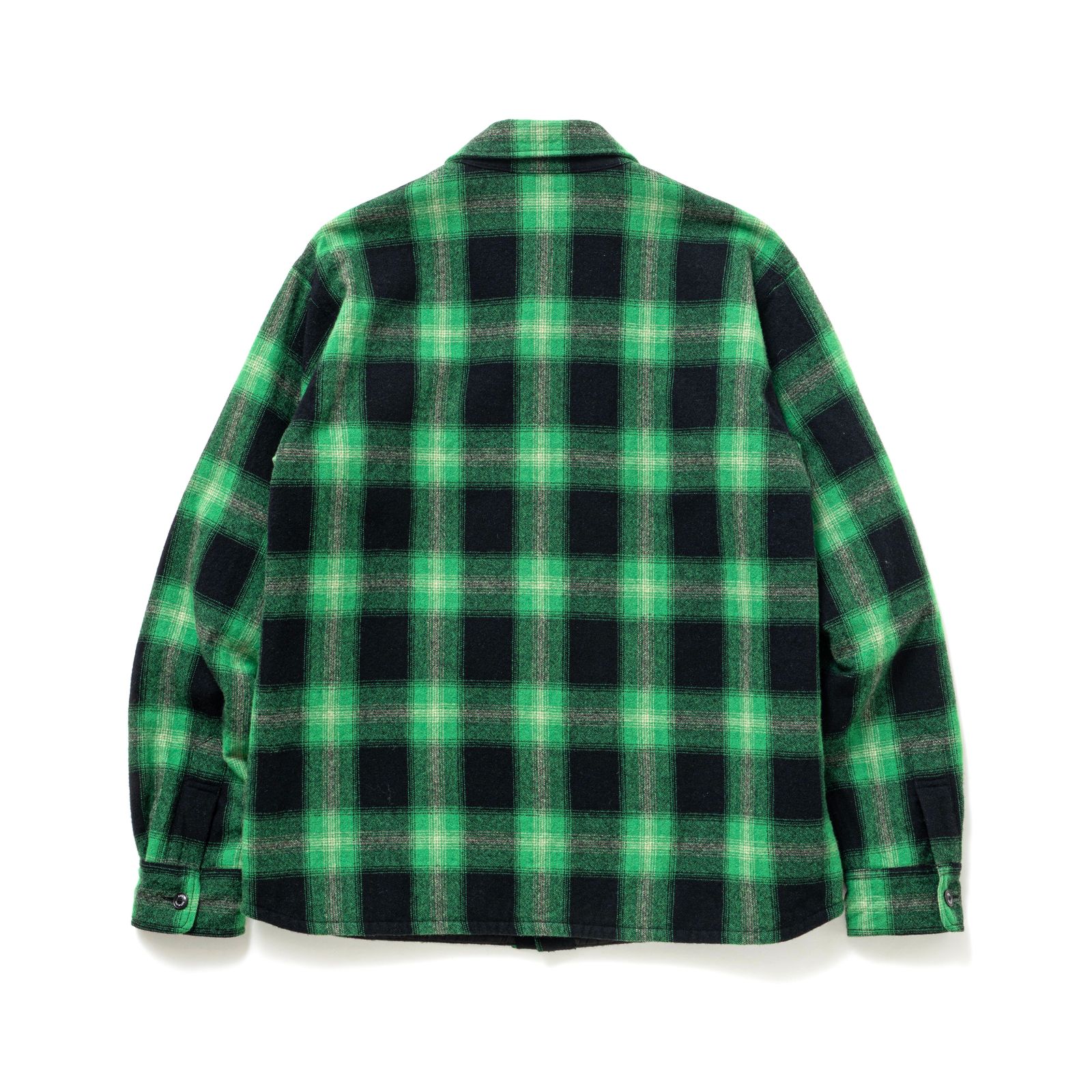 RATS - WOOL CHECK SHIRT JKT (GREEN CHECK) / ウール チェック シャツ