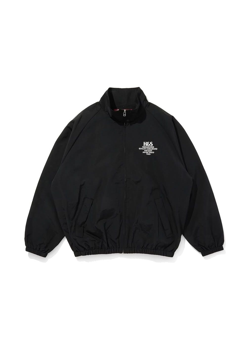 HIDE AND SEEK - Track Jacket (BLACK) / ナイロン トラック
