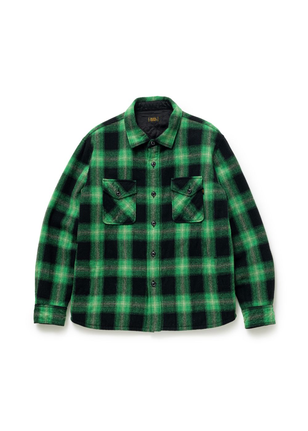 RATS - WOOL CHECK SHIRT JKT (GREEN CHECK) / ウール チェック シャツ