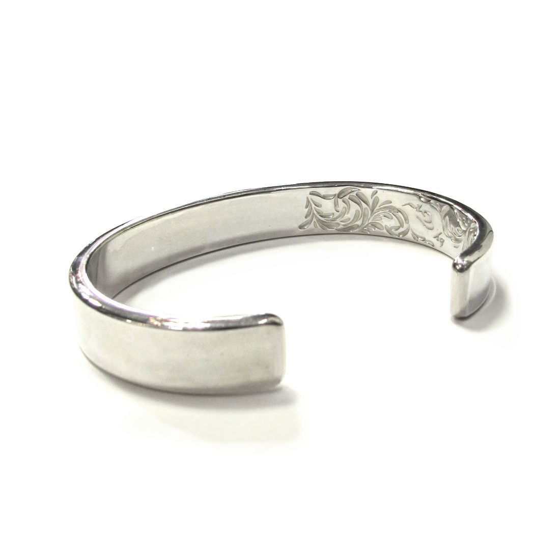 STUDIO T&Y - Plain Bangle 10mm width with Gold Point L (SILVER