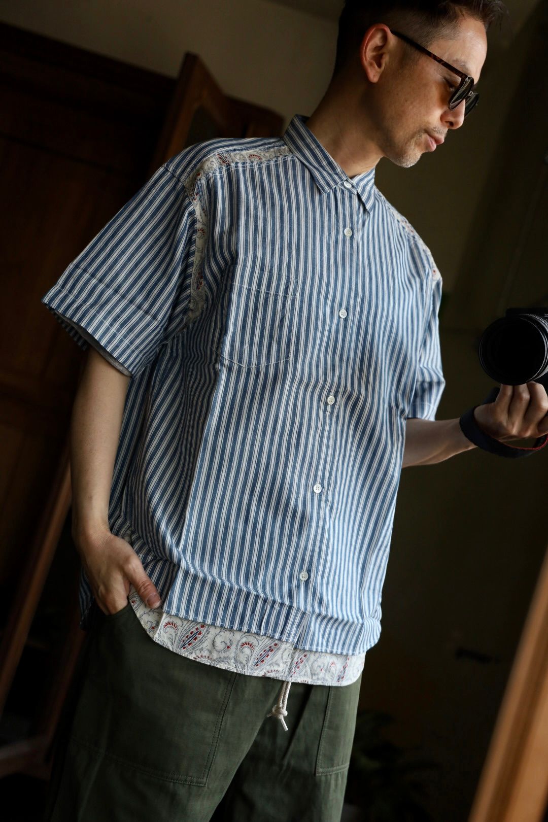 COMME des GARCONS HOMME ストライプS/Sシャツスタイル2025.4.6