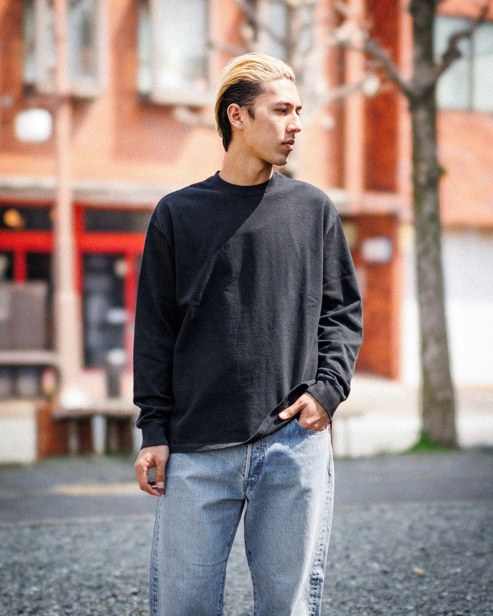 A.PRESSE - アプレッセ 25SS Vintage L/S T-shirt(25SAP-05-03K)BLACK