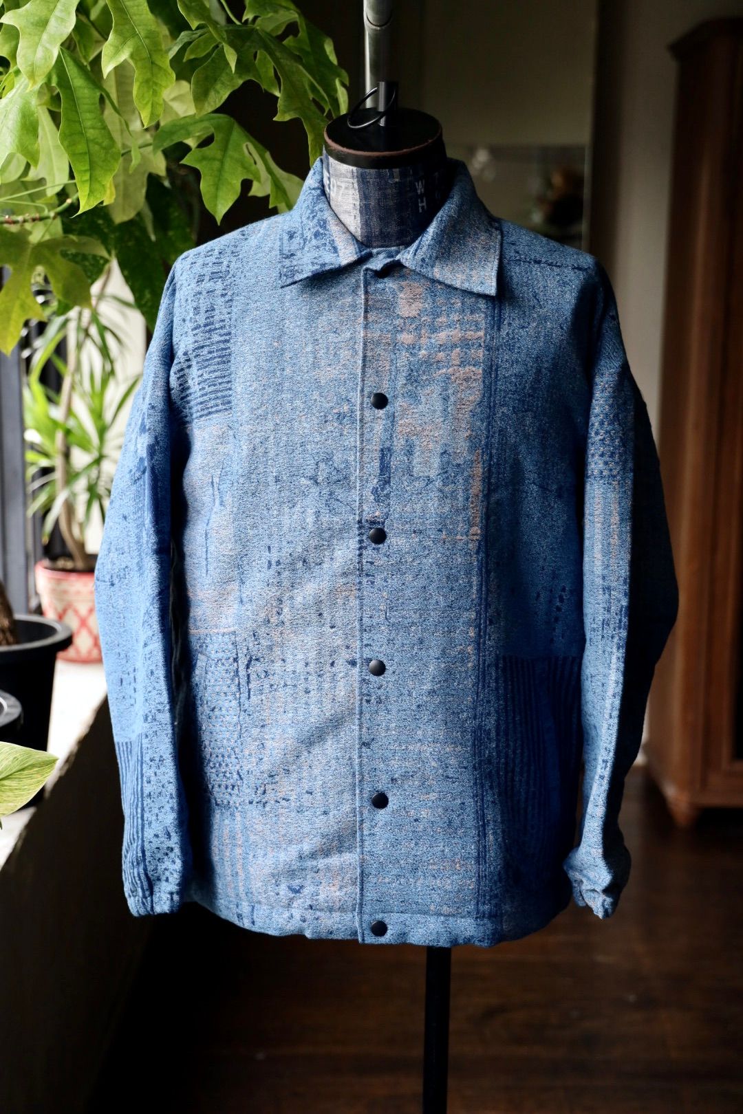 FDMTL - ファンダメンタル デニムシャツ BORO JAQUARD COACH 3YR WASH