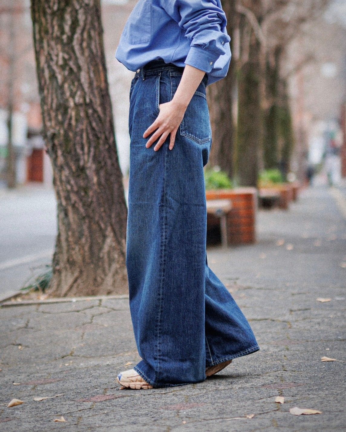 Graphpaper 25SS 新作 Selvage Denim Two Tuck Wide Pants style