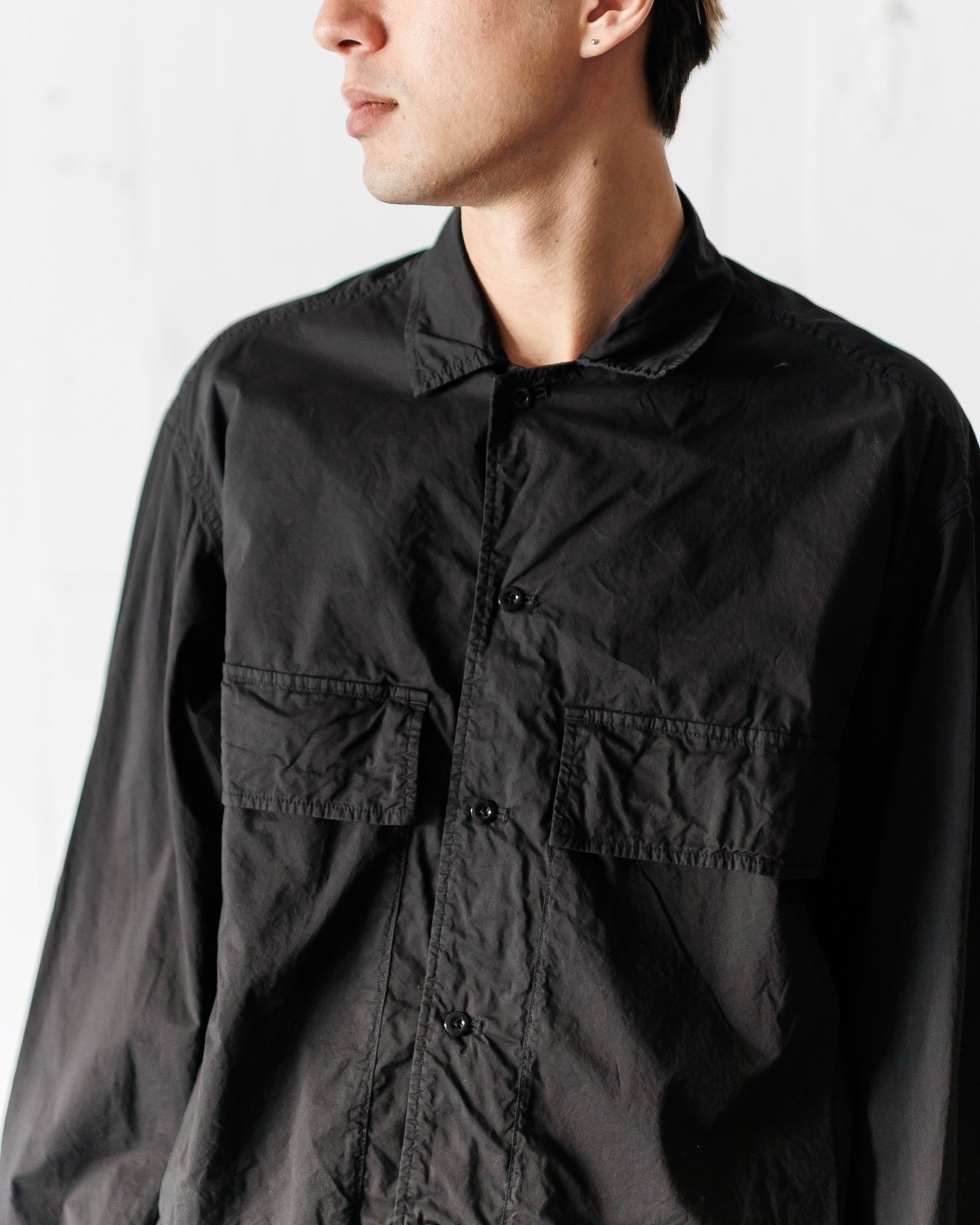 グラフペーパー Garment Dyed Typewriter Fatigue Shirt セットアップ