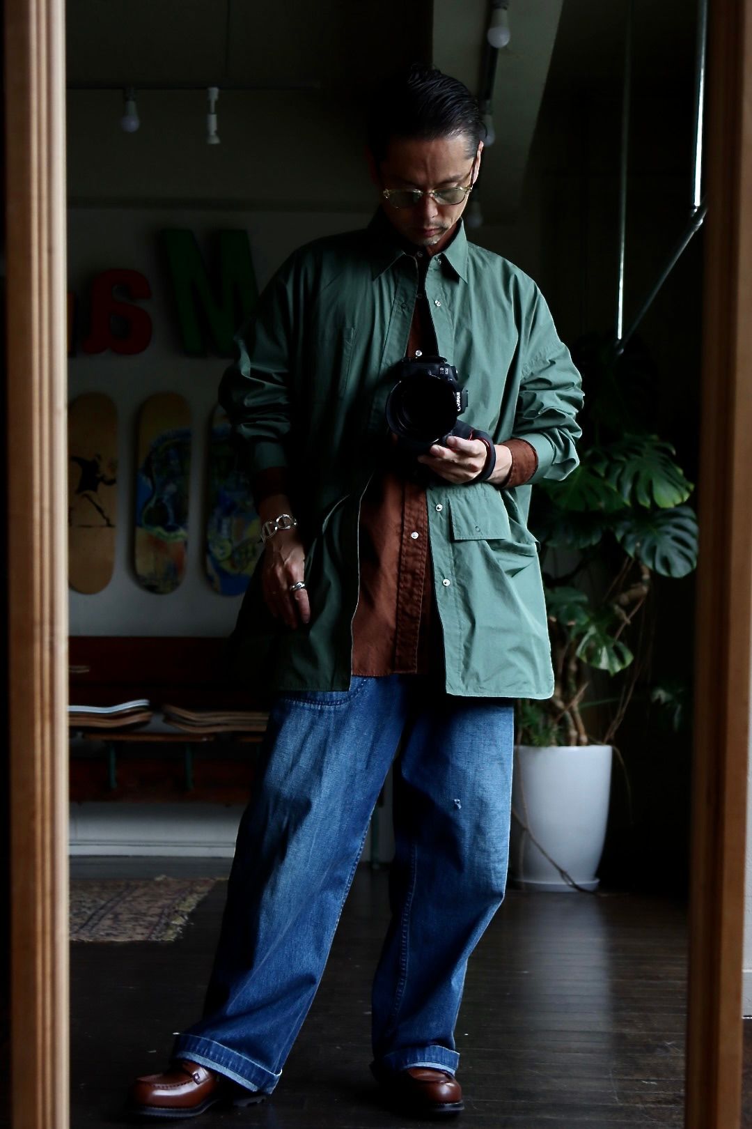 フレッシュサービス 22SS CARGO POCKET REGULAR COLLAR UTILITY SHIRT