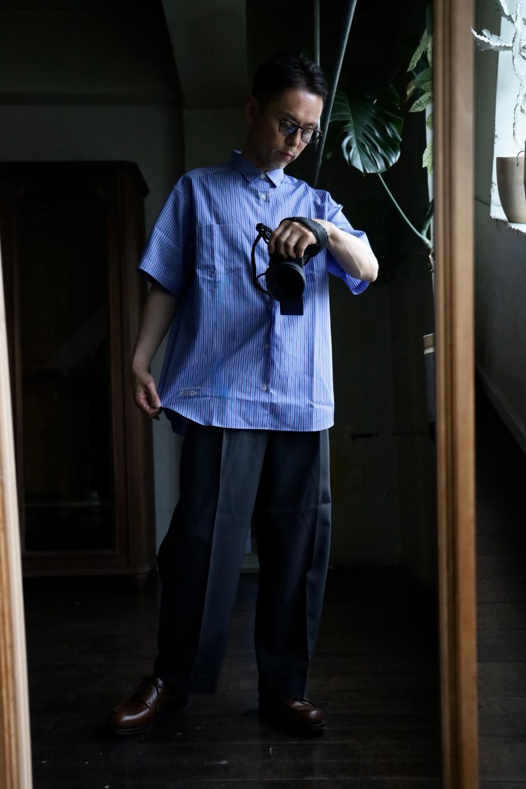 COMME des GARCONS HOMME - コムデギャルソンオム25SS 綿ストライプS/S