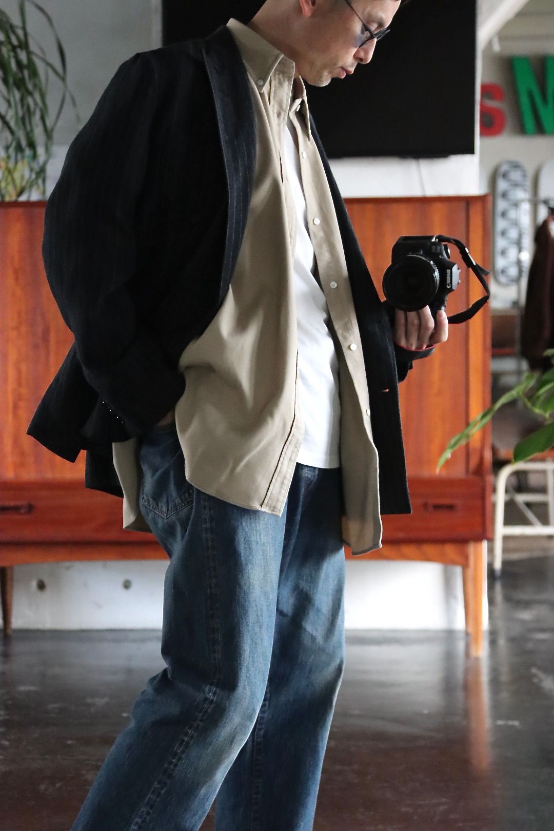 A.PRESSE BD Shirt(22SAP-02-02H)BEIGE style. | 2199 | MARK